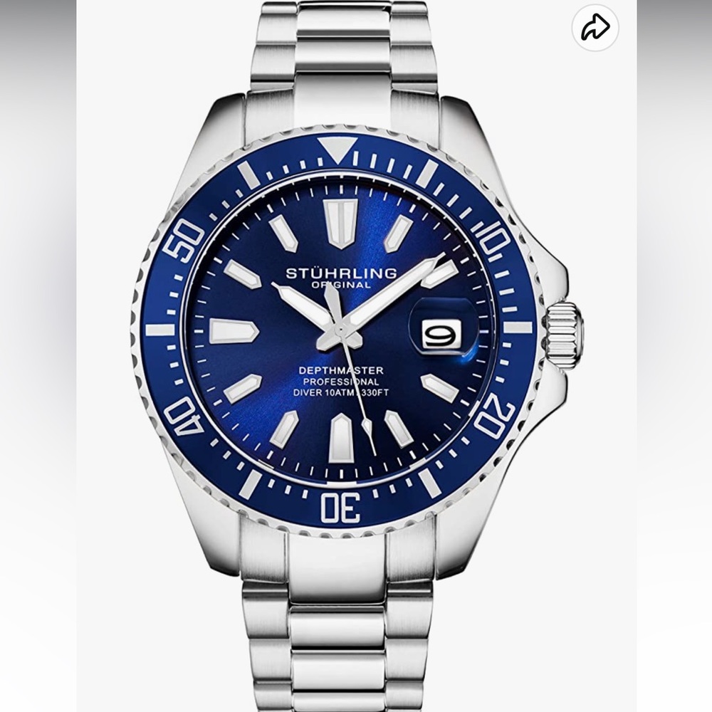 STUHRLING mens Diving watch 100meters